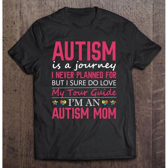 Tops - Autism Is A Journey Autism Mom Awareness Pullover